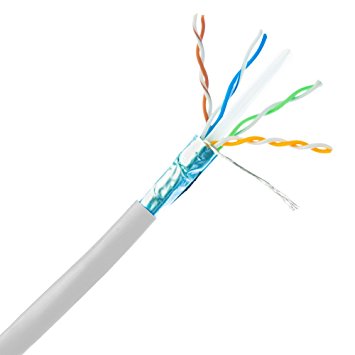 Calibre de diâmetro de fios contínuo do cabo de Lan 23 do cobre do cabo da categoria 6A F/UTP 4-Pair rolo de 305 m na caixa de tração