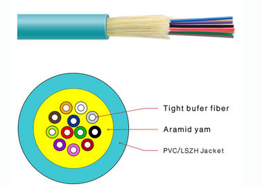 Chama apertada durável do cabo de fibra ótica da distribuição do amortecedor - PVC do retardador Jacketed