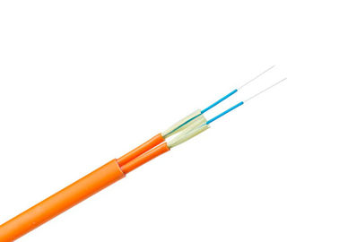 Do duplex apertado do amortecedor do cabo interno da fibra ótica de GJFJV resistência lisa do esmagamento do cabo 5 KN/M